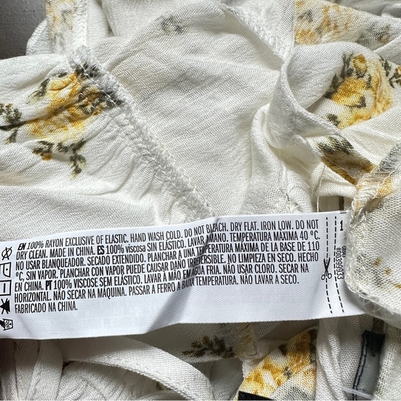 Forever 21 Yellow Floral Peplum Top – Size Small (NWT) - Picture 6 of 8